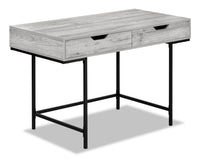 Bureau Butler de 47,25 po à 2 tiroirs - gris