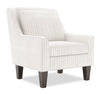 Fauteuil d’appoint club Sofa Lab personnalisable de 29 po fabriqué au Canada en tissu avec pattes en bois - blanc Dolphin White