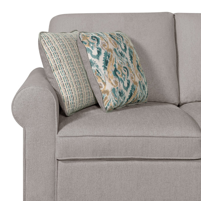 Sofa sectionnel de droite Haven de Scott Living 2 pièces en tissu de chenille - gris