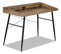 Bureau Jeremy de 47,25 po avec petite crédence - brun