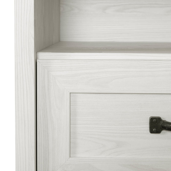 Table de nuit Dove de 23,8 po (L) x 22,5 po (H) à 1 tiroir, fabriquée au Canada - blanche