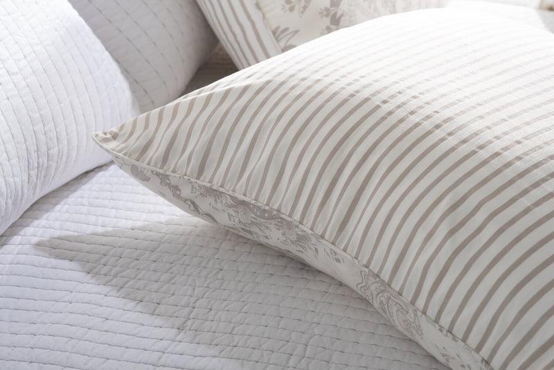 Ensemble d'édredon Indie Paisley 3 pièces pour lit double ou grand lit - blanc