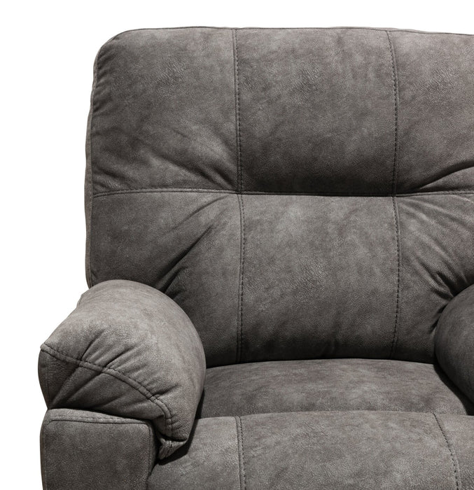 Fauteuil coulissant inclinable Gybson de 38 po fabriqué au Canada en tissu - gris