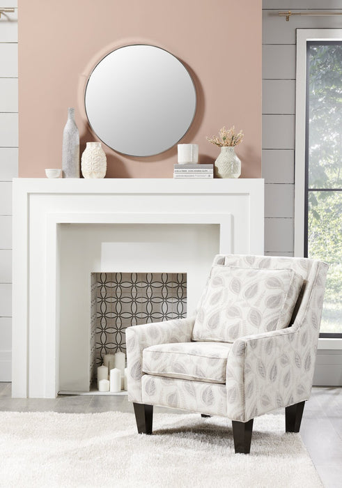 Fauteuil d’appoint club Sofa Lab personnalisable de 29 po fabriqué au Canada en tissu avec pattes en bois - Prairie multicolore