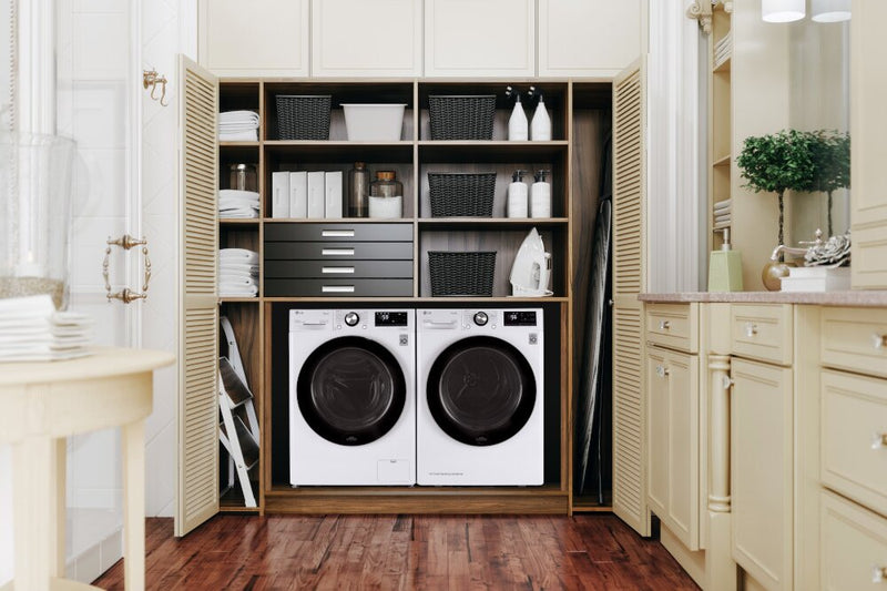 Laveuse intelligente chargement frontal 2,6 pi³ et sécheuse intelligente avec pompe à chaleur Heat Pump 4,2 pi³ LG