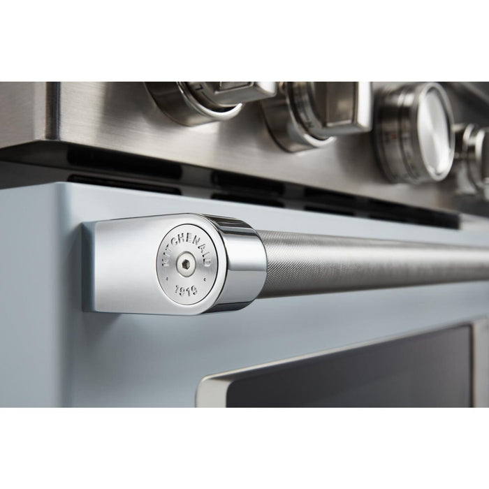Cuisinière intelligente à gaz KitchenAid de 5,1 pi³ avec autonettoyage - bleu Miami - KFGC506JMB