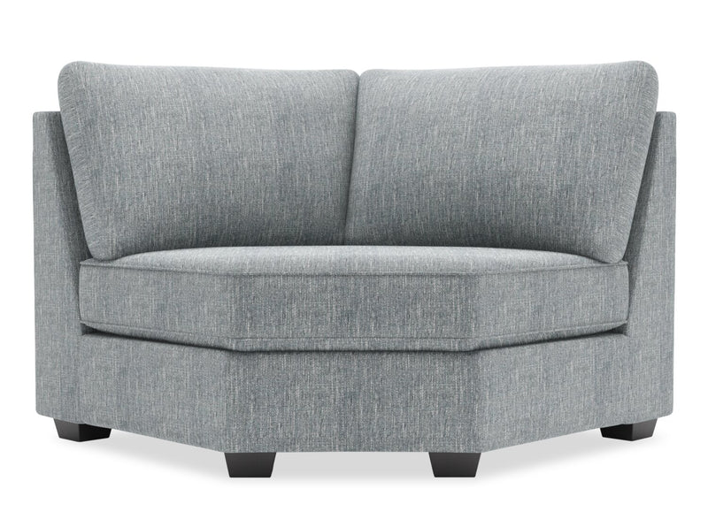 Fauteuil courbé en coin Roll de la collection Sofa Lab - Luna Pewter