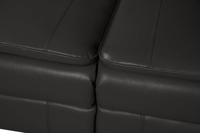 Sofa inclinable Chandler de 82 po en tissu d’apparence cuir - gris