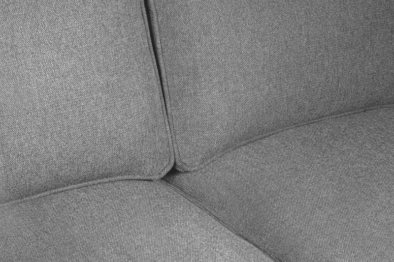 Causeuse Kassia de Kort & Co. de 65,4 po en tissu d’apparence lin avec base et pattes en bois - grise