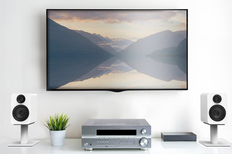 Haut-parleurs d'étagère passifs Kanto YU 4 po avec haut-parleur d’aigus 1 po, dôme en soie - blancs