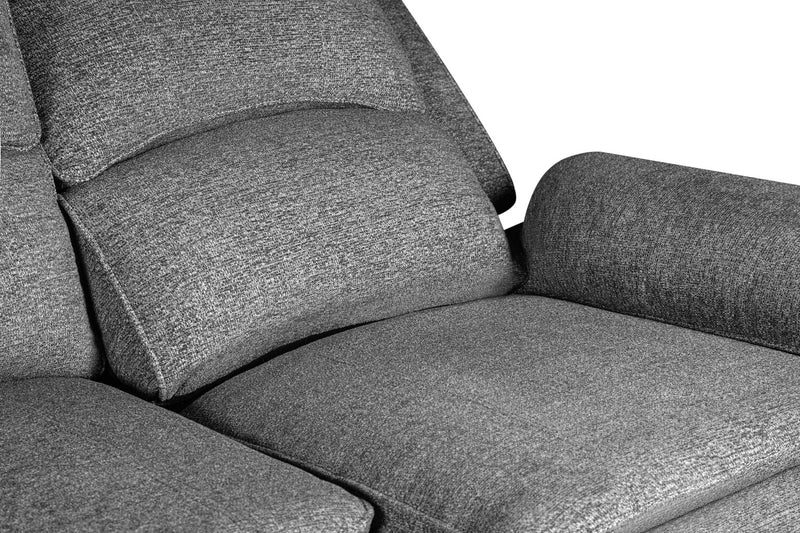Sofa à inclinaison électrique Chandler de 82 po en tissu de chenille - gris