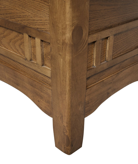 Table de salle à manger ronde Dena de 42 po à 60 po (L) de hauteur comptoir et avec rallonge - chêne brun