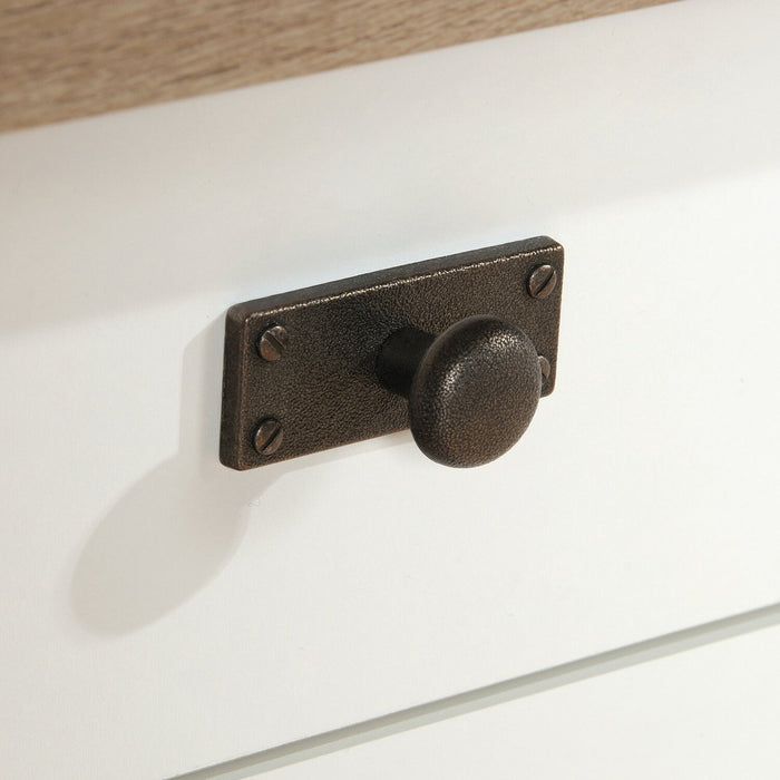 Bureau en forme de L Joana de 65,12 po - blanc doux 