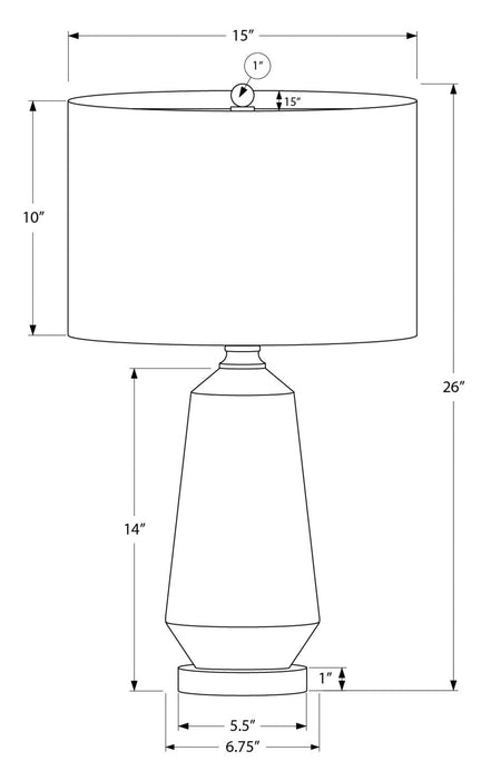 Lampe de table de 26 po en céramique verte et dorée