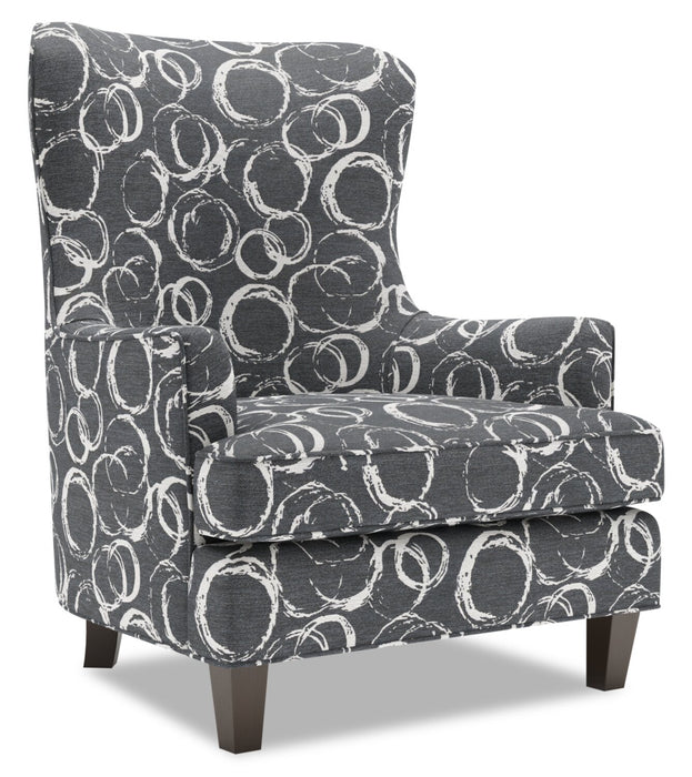 Fauteuil d’appoint à oreilles Sofa Lab personnalisable de 32 po fabriqué au Canada en tissu - Heather multicolore