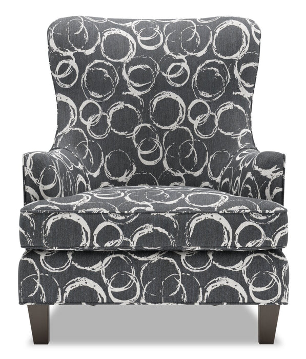 Fauteuil d’appoint à oreilles Sofa Lab personnalisable de 32 po fabriqué au Canada en tissu - Heather multicolore