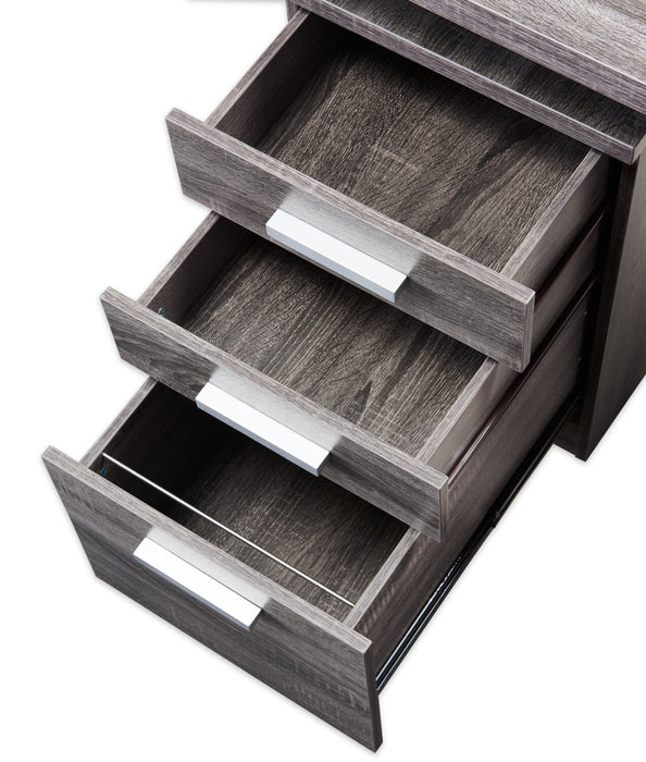 Bureau réversible Oscar de 47 po avec rangement - gris