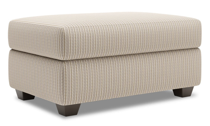 Pouf de rangement personnalisable The Trunk de Sofa Lab de 39 po fabriqué au Canada en tissu - beige Mushroom Beige