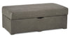 Pouf de rangement Morty de 48 po fabriqué au Canada en tissu d’apparence cuir - gris