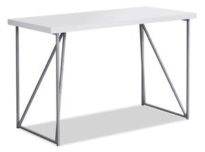 Bureau d’ordinateur Caleb de 47,25 po - blanc