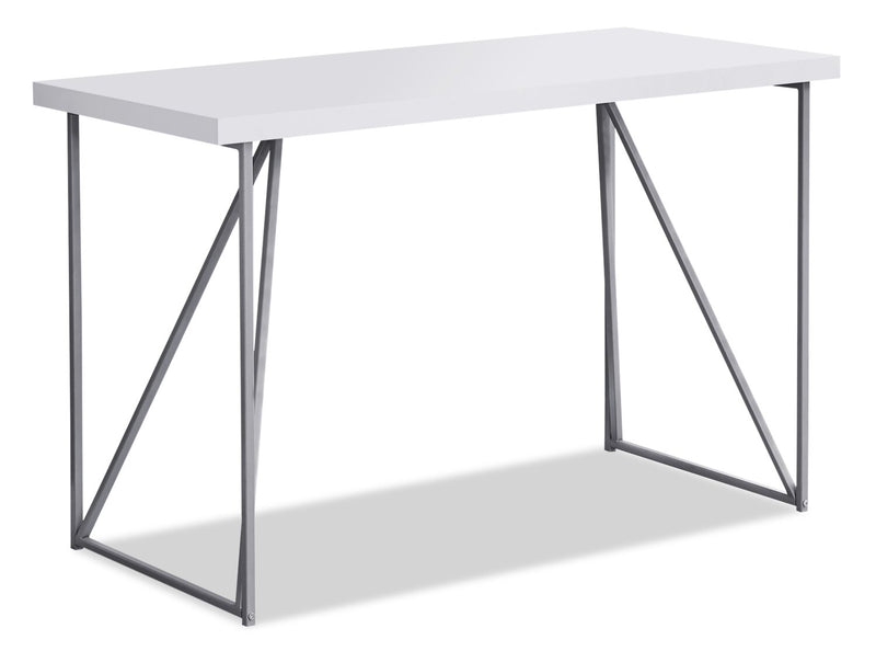 Bureau d’ordinateur Caleb de 47,25 po - blanc