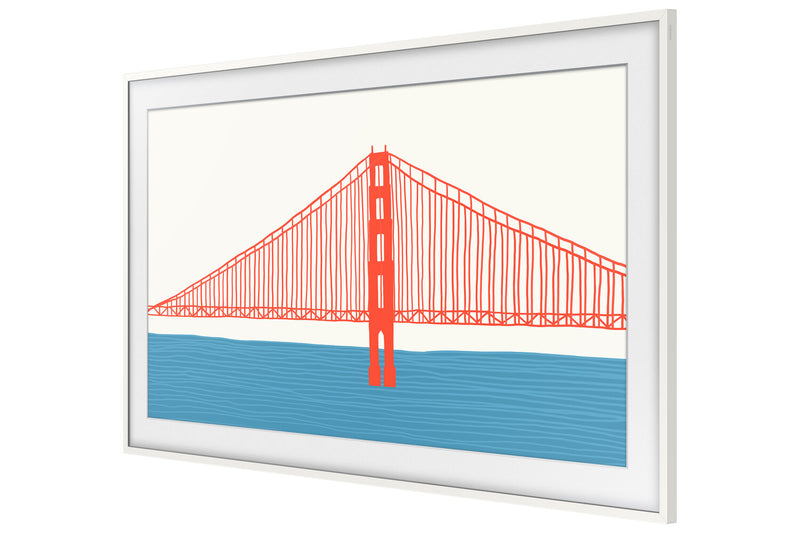 Cadre personnalisable Samsung pour téléviseur The Frame 55\" - Blanc biseauté