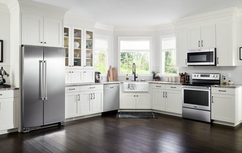 Réfrigérateur Maytag de 25 pi³ et de 36 po à compartiments juxtaposés - acier inoxydable résistant aux traces de doigts - MSS25N4MKZ