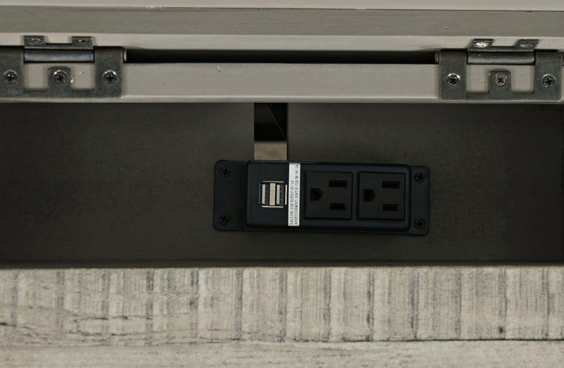 Table de fauteuil rustique Colson de 18 po avec rangement - bois de grève 