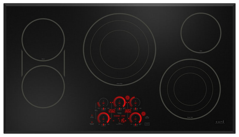 Surface de cuisson électrique Café de 36 po à 5 éléments - noire - CEP90361TBB