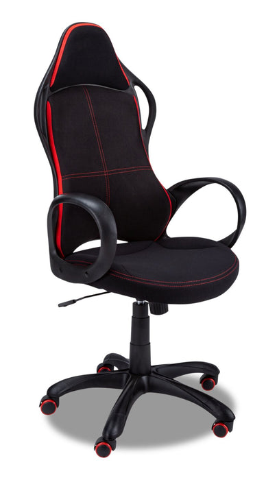Fauteuil de jeu Skylar de 26,5 po - noir et rouge