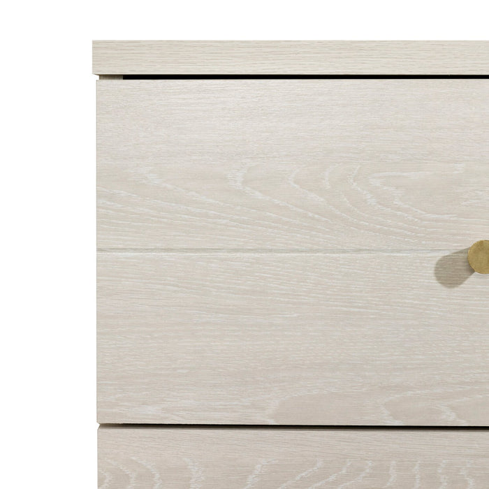 Commode verticale somptueuse Lake de 29 po (L) x 52 po (H) à 5 tiroirs pour la chambre à coucher, fabriquée au Canada - blanche