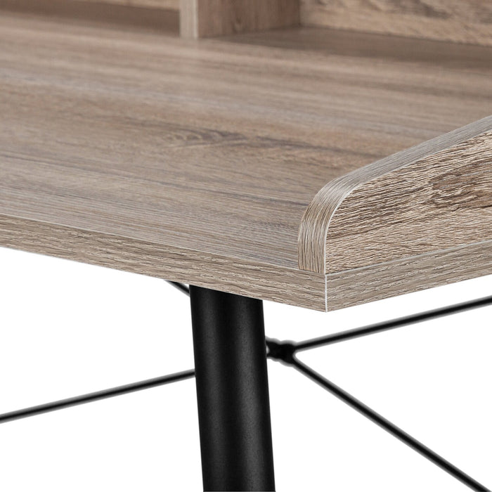 Bureau Jeremy de 47,25 po avec petite crédence - taupe