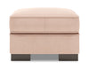 Pouf personnalisable Track de Sofa Lab de 24 po fabriqué au Canada en tissu d’apparence lin - rose Pax Rose
