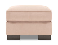  Pouf Track de Sofa Lab de 24 po fabriqué au Canada en tissu d’apparence lin - rose Pax Rose 