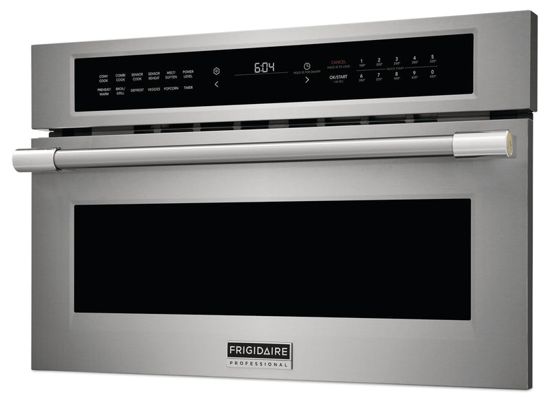 Four à micro-ondes encastré Frigidaire Professional de 1,6 pi³ avec porte rabattable et cuisson par convection - acier inoxydable Smudge-ProofMD - PMBD3080AF