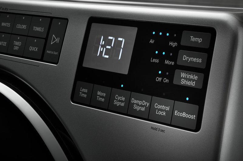 Sécheuse à gaz Whirlpool de 7,4 pi³ - ombre chrome - superposable - WGD5605MC