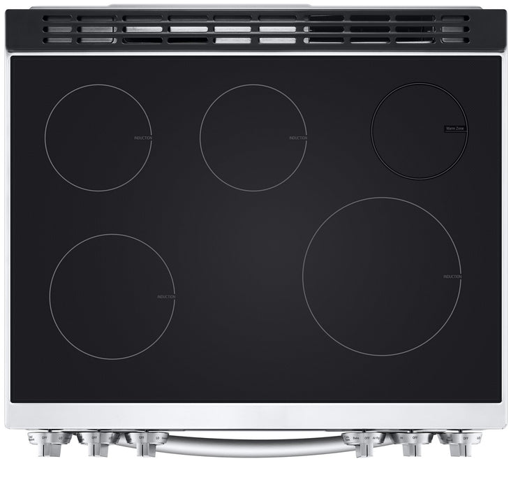 Cuisinière intelligente à induction LG de 6,3 pi³ avec hublot InstaViewMD et friture à air - acier inoxydable Smudge-ProofMD - LSIL6336F