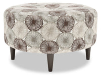  Pouf The Curve de Sofa Lab de 31 po fabriqué au Canada en tissu - Stone multicolore 