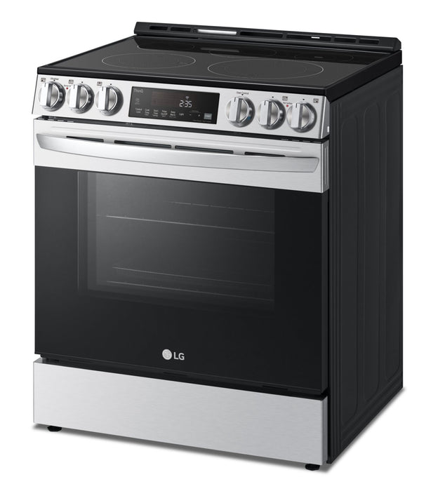 Cuisinière intelligente électrique LG de 6,3 pi³ avec friture à air et convection par ventilateur - acier inoxydable Smudge-ProofMD - LSEL6333F