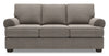 Sofa personnalisable Roll de Sofa Lab de 86 po fabriqué au Canada en tissu d’apparence lin avec accoudoirs enroulés - gris Luna Smoke