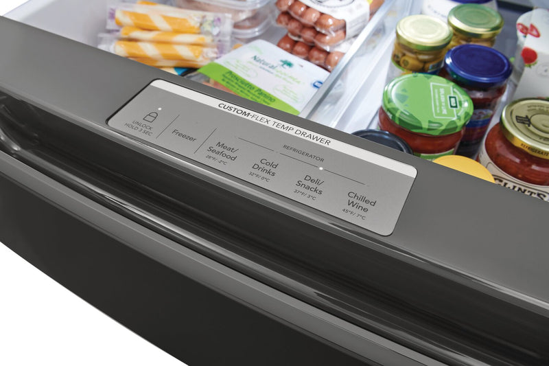 Réfrigérateur Frigidaire Gallery de 21,5 pi³ et de 36 po de profondeur comptoir à 4 portes françaises - acier inoxydable noir Smudge-ProofMD - GRMC2273CD