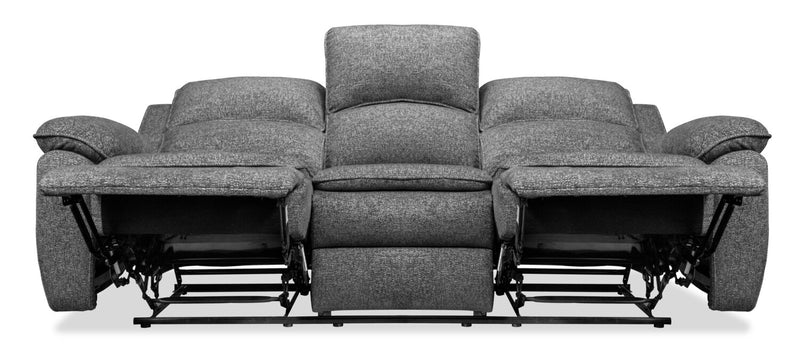 Sofa inclinable Chandler de 82 po en tissu de chenille - gris