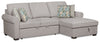 Sofa-lit sectionnel de droite Haven de Scott Living 2 pièces en tissu de chenille avec fauteuil long de rangement - gris