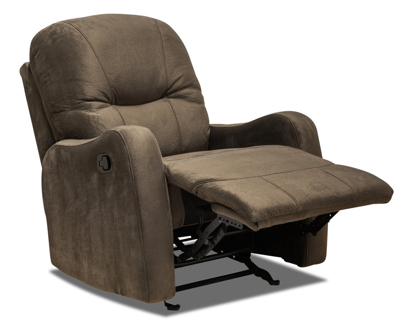 Fauteuil inclinable Everett de 33,5 po fabriqué au Canada en tissu - brun chocolat