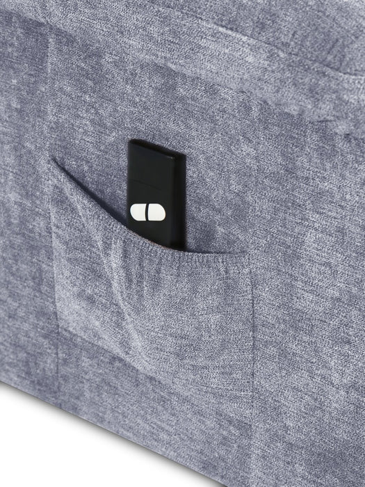 Fauteuil basculeur à inclinaison électrique Ruben de 32 po en tissu de chenille - gris