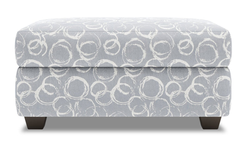 Pouf personnalisable The Trunk de Sofa Lab de 39 po fabriqué au Canada en tissu avec rangement - Alloy multicolore