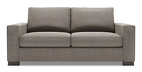 Sofa Track de Sofa Lab de 75 po de format condo fabriqué au Canada en tissu d’apparence lin - gris Luna Smoke