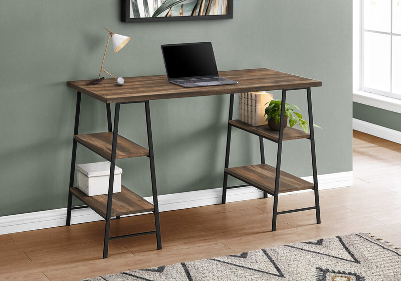 Bureau Jonnie de 47,25 po avec pattes de type chevalet - brun