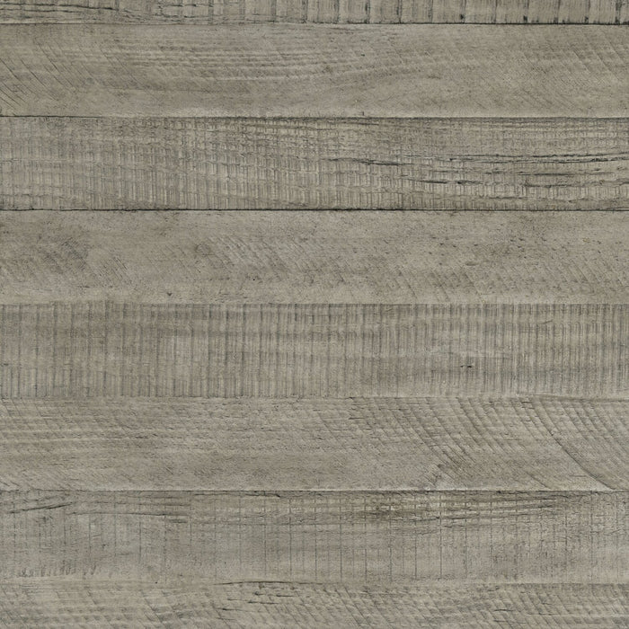 Table de bout rustique Colson de 24 po avec rangement et tablette - bois de grève 