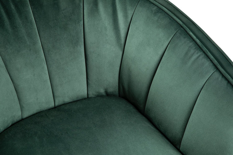 Fauteuil d’appoint Brinley de 29 po en tissu de velours avec pattes en bois - vert